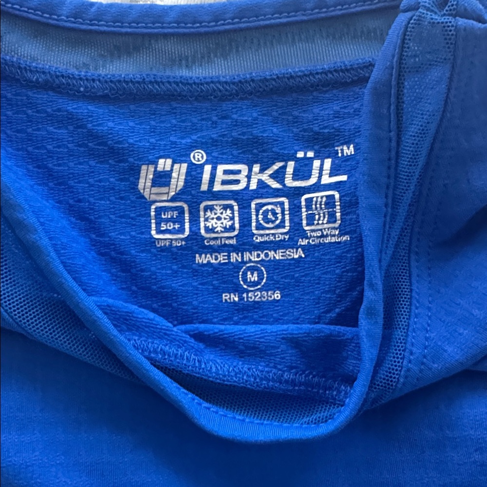 IBKUL Royal Blue Activewear Top - Picture 2 of 6